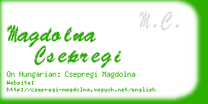 magdolna csepregi business card